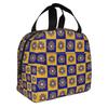 Checkered Plaid Alpha Phi Omegas  Lunch Bag Men Women APO Coeducational Fraternity  Warm Cooler Insulated Lunch Box for School