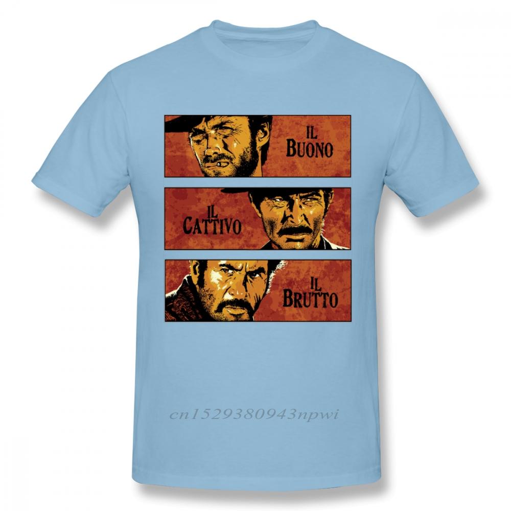 Pure Cotton Quality The Good The Bad And Ugly Graphic T Shirt For Male Il Buono Brutto Cattivo Tee Shirt Swag Unique Tshirt