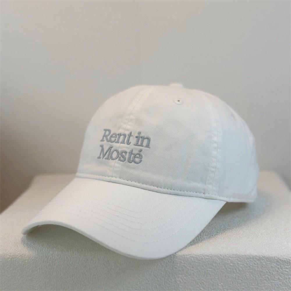 

Big Head Friendly Embroidered Baseball Cap Retro Lettered Duckbill Cap Summer Beach Vacation белый