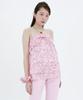NOFFICIALNOFFICE Ribbon Tiered Top Pink