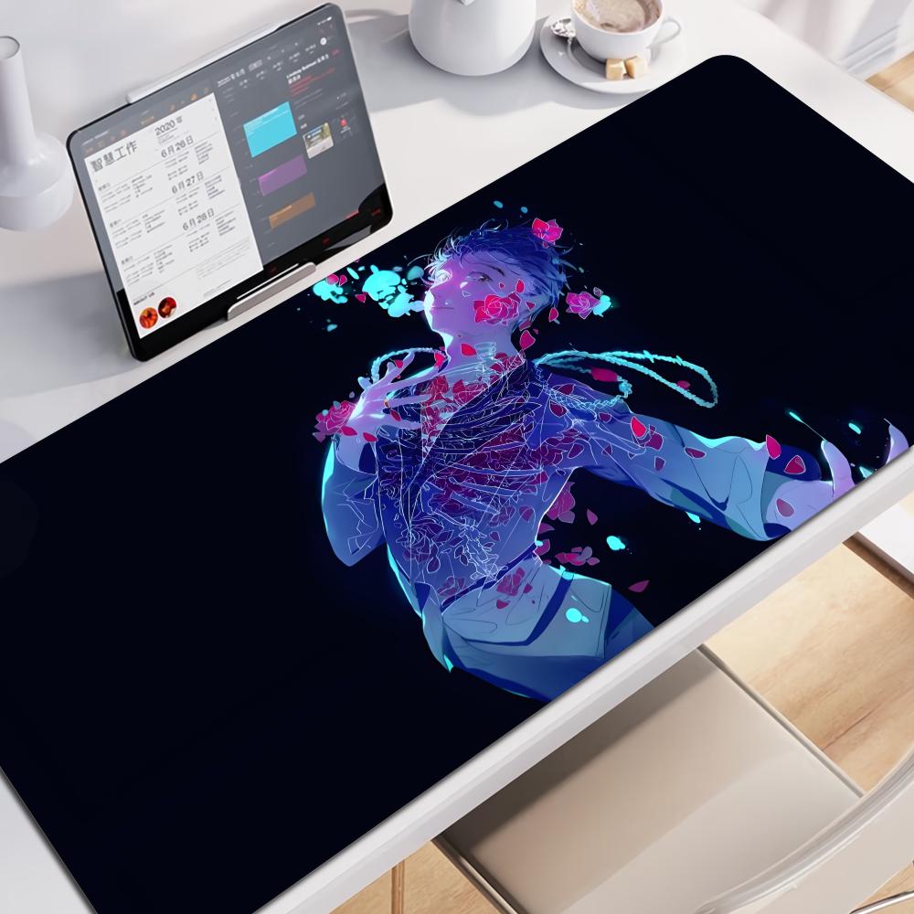 Anime YYuri On Ice Mousepad Large Gaming Mouse Pad LockEdge Thickened Computer Keyboard Table Desk Mat
