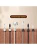 6pcs PVC Magnetic Cord Organizer Clips - Strong Adhesive, No-Drill Cable Holders for Desk & Home Office Wire Management, Multi-U
