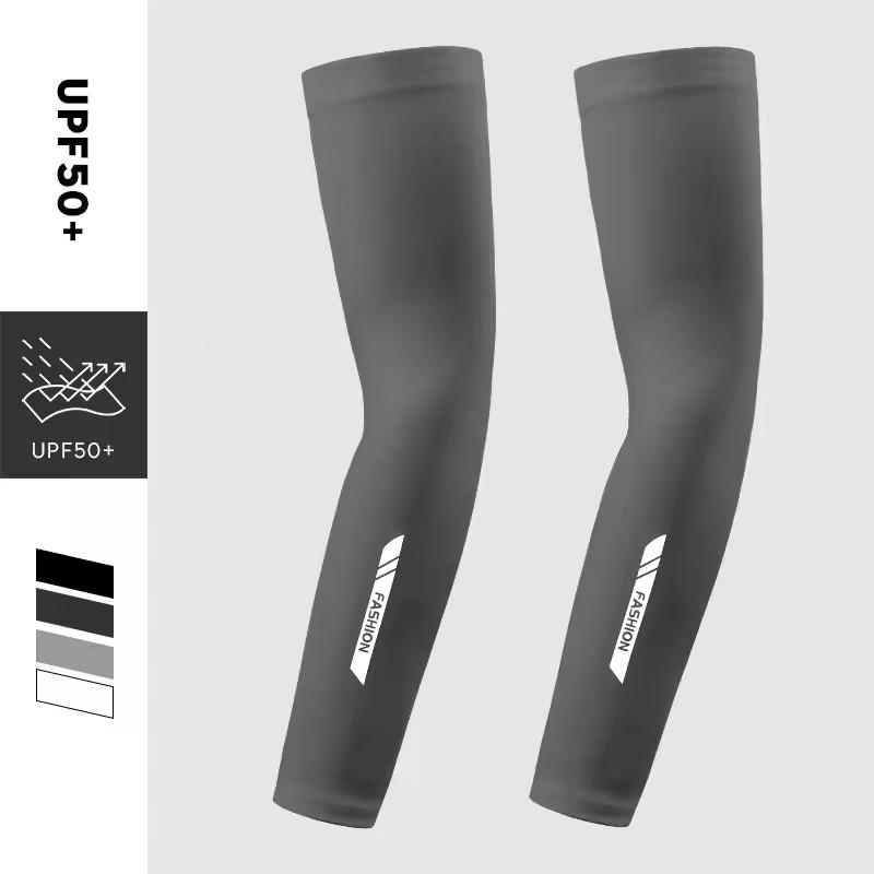 1Pair UPF50+ Summer Cool Feeling Arm Sleeves Women Cycling Running Fishing Oversleeve Men Breathable Ice Silk Sunscreen Unisex