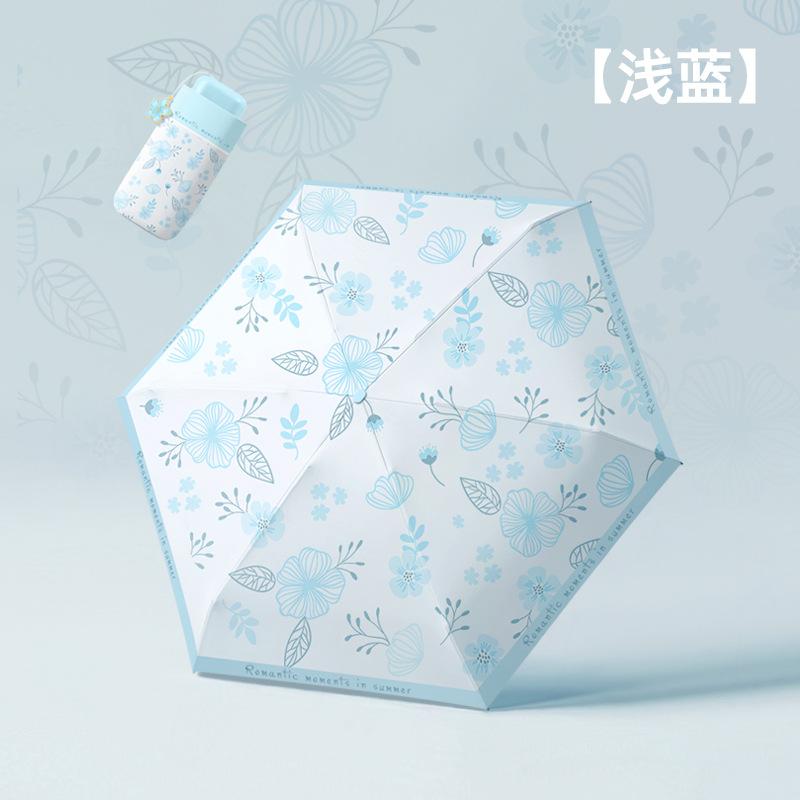 New 50% Vinyl Parasol, Compact and Lightweight UV-proof Sun Umbrella Flower Handle