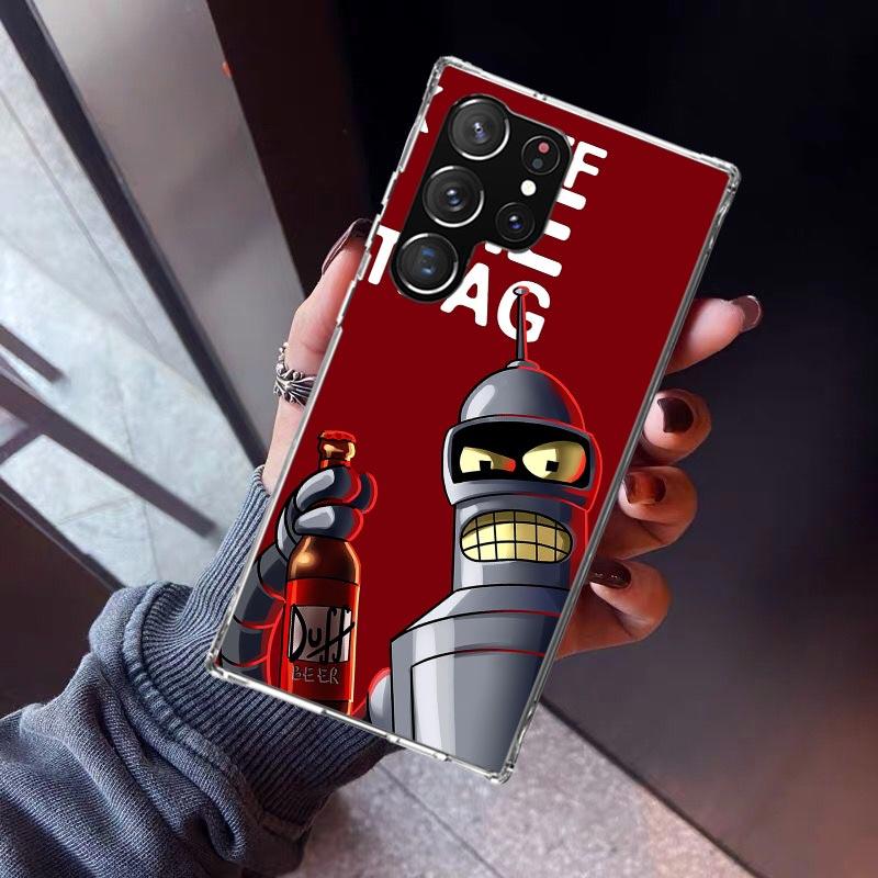 Cartoon F-Futuramas Phone Case For Samsung Galaxy S23 S24 S25 Edge S26 Ultra S22 + S21 Plus S20 FE Cover Silicone Print Shell Ga