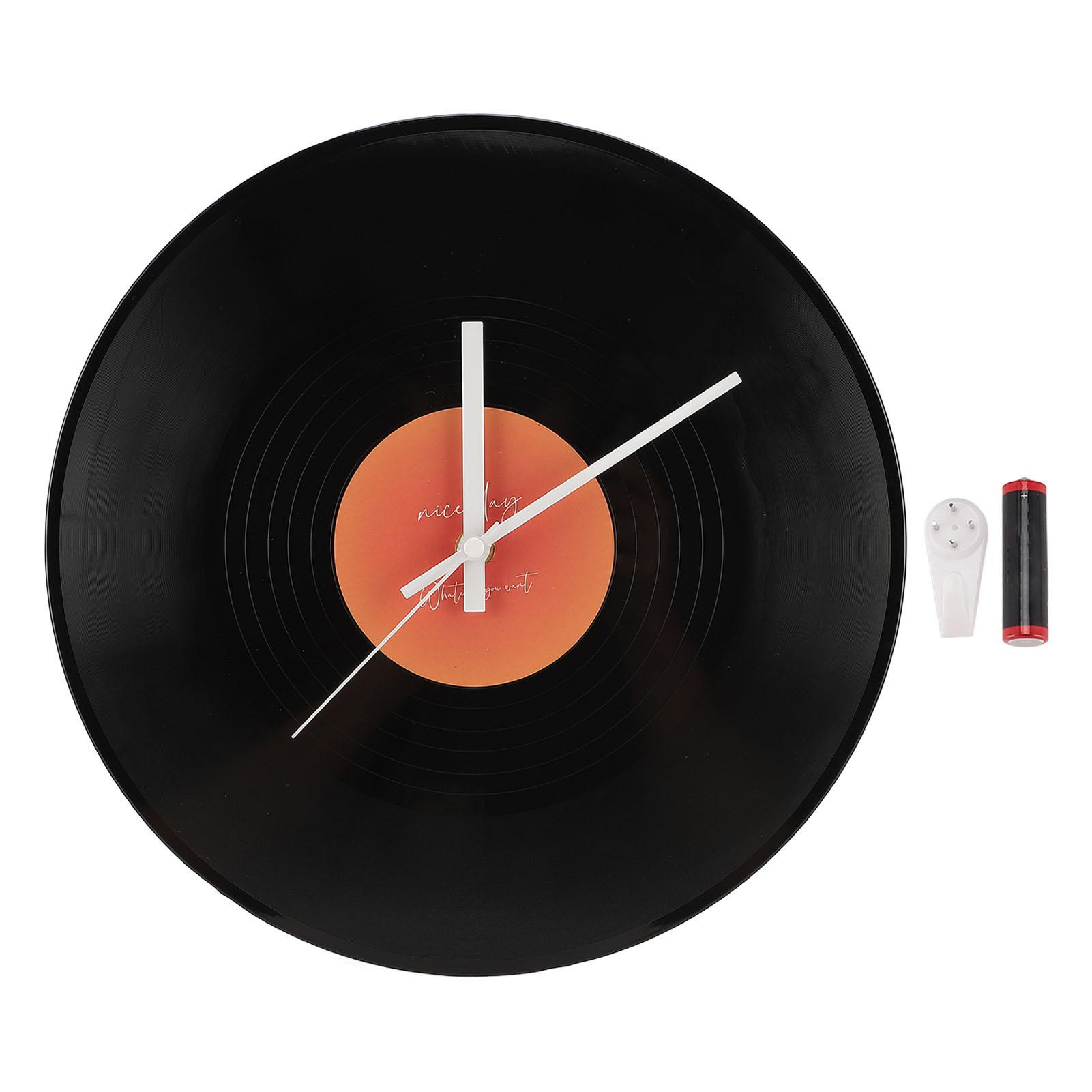 

Настенные часы 12 дюймов ретро круглые бесшумные настенные часы на батарейках для кофейни гостиной Orange