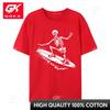Skeleton Surfer Summer Skeleton Riding Surfboard Brand Unisex Tshirts Crew Neck Cotton Fabric Design Tops Shirts Casual