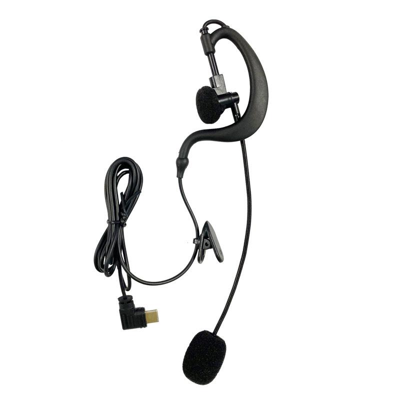 

Type-C Interface Ear hanging type Referee earphone Suitable For V6 Pro+ Motorcycle Helmet Bluetooth Intercom Single package