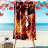 Custom NameAction, Fantasy, Fire Beach Towel Soft Microfiber Summer Towel Quick Dry Absorbent Towel for Beach Swimming Pool Travel
