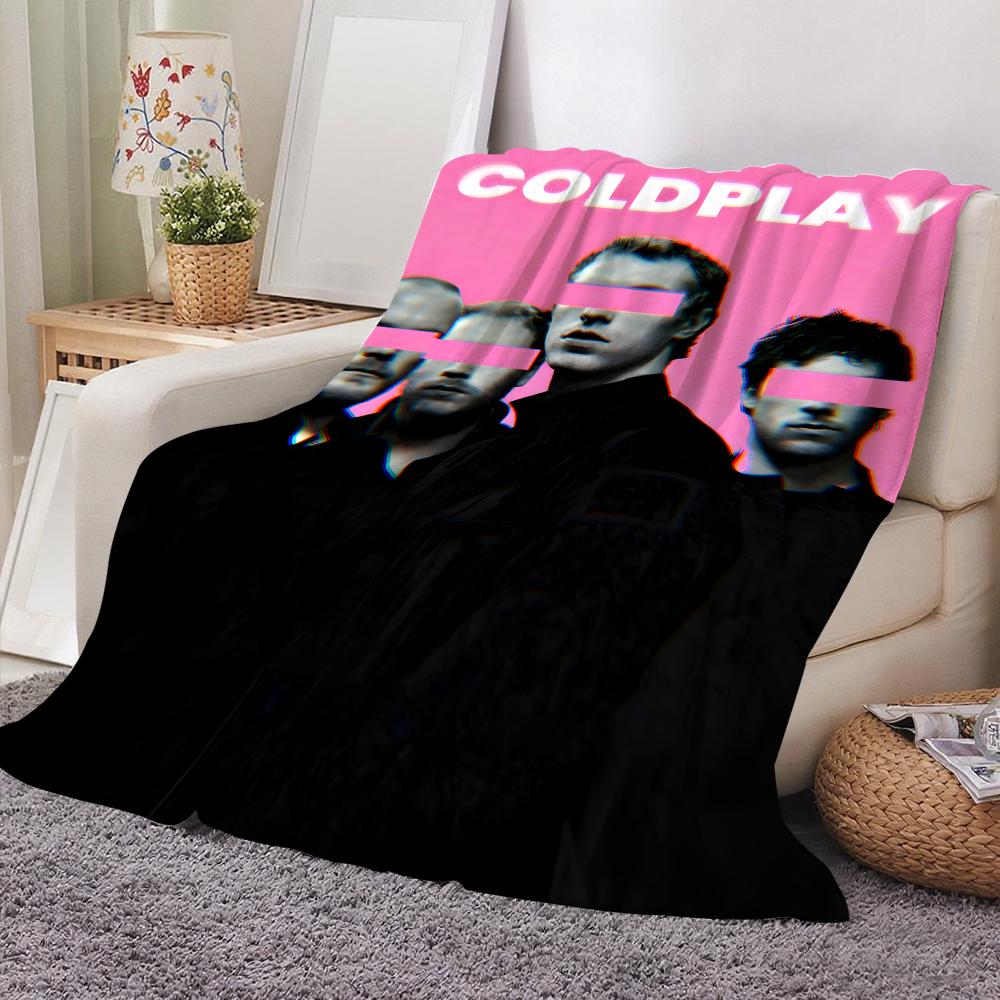 Band Coldplay Throw Flannel Throw Blanket: Soft Kid-Friendly Warm Anti-Static All Season Washable Couch Bed Home