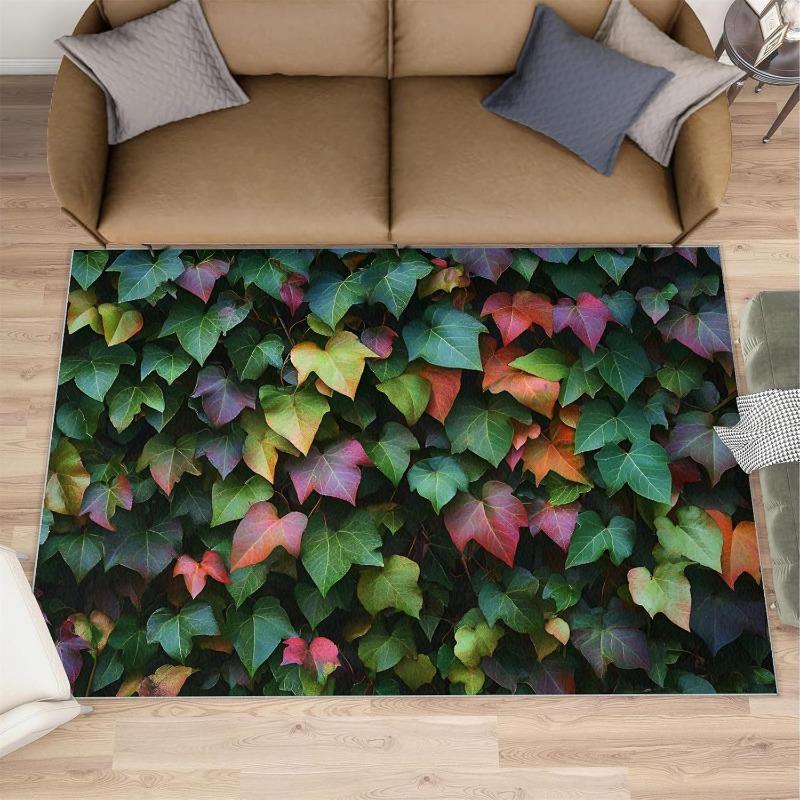 Tropical Flower Living Room Rug Bohemian Home Decor Carpet Absorbent Non-Slip Indoor Outdoor Decor Mat for Bedroom Hallway