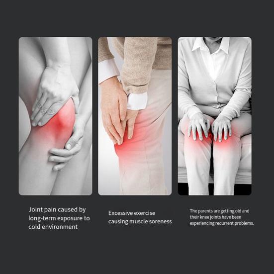 1 Pair Mugwort Acupressure Knee Sleeves Self Heating Compression Knee Sleeves Acupressure Elastic Knee Wrap for Men Women