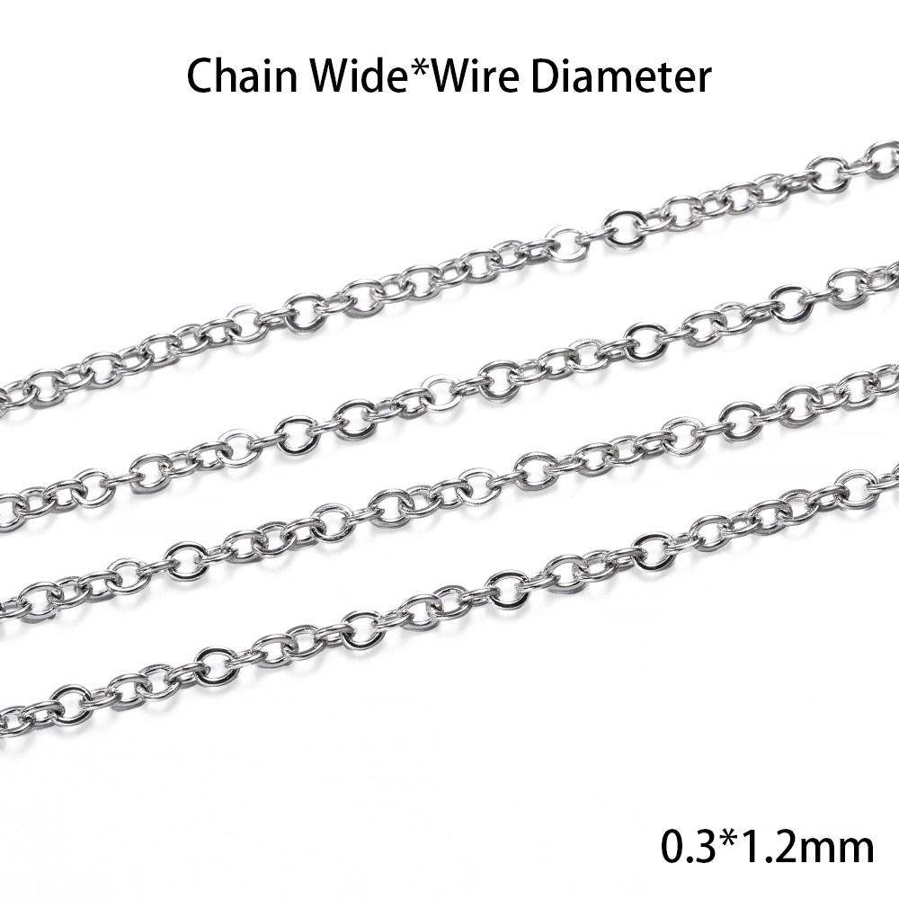 5Meters Never Fade Stainless Steel Multi Styles Necklace Chains for DIY Bracelet Chain Jewelry Making Findings Accessories