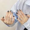 10Pcs Short Square Fun Doodle Handmade False Nails for Kids
