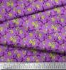 Soimoi Japan Crepe Satin Fabric Swirl,Leaves & Rose Floral Printed Fabric 1 Metre 42 Inch