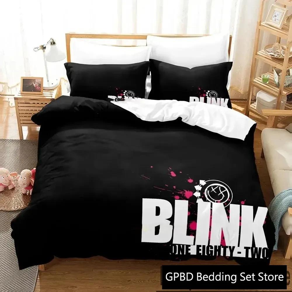 3D-Druck Blink-182 Bettwäscheset Doppelbett Einzelbett King Bettbezug Steppdecke Kissenbezug Jungen Mädchen Erwachsene Schlafzimmer
