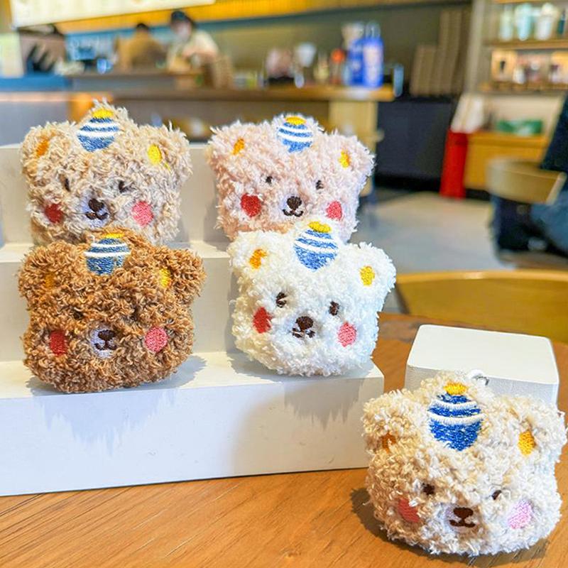 New Cute Bear Plush Doll Toy Keychain Pendant Soft Stuffed Keyring Bag Hanging Ornament Sweet Fashion Accessory Girly Heart Gift