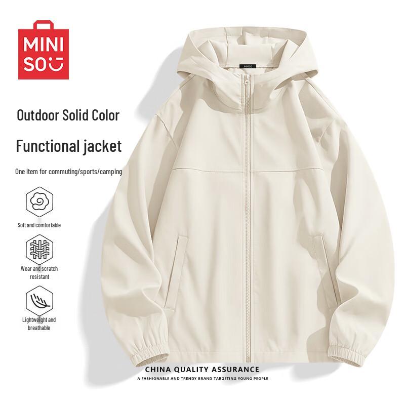 MINISO Men's Outdoor Hooded Windbreaker Jacket