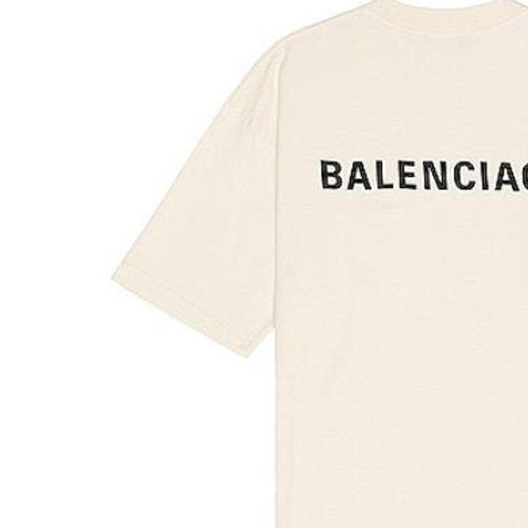 Balenciaga SS23 T Shirt Loose Fit Men's Beige 612966TMVF49069