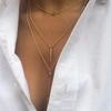 Creative Gifts New Exquisite Round Dot Hanging Rod Multi-layer Clavicle Chain Alloy Clavicular Bones Pendant Necklace Accessory
