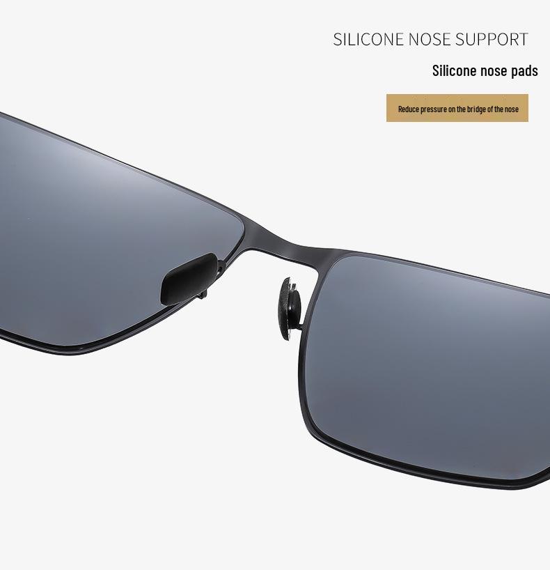 2024 Ultra-Light Large Square Nylon Polarized Sunglasses - Screwless, Elastic Frame (Model 7335)