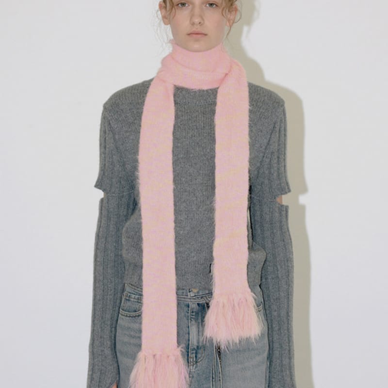 

DIAGONAL MOHAIR KNIT MUFFLER (mix2) MIX2
