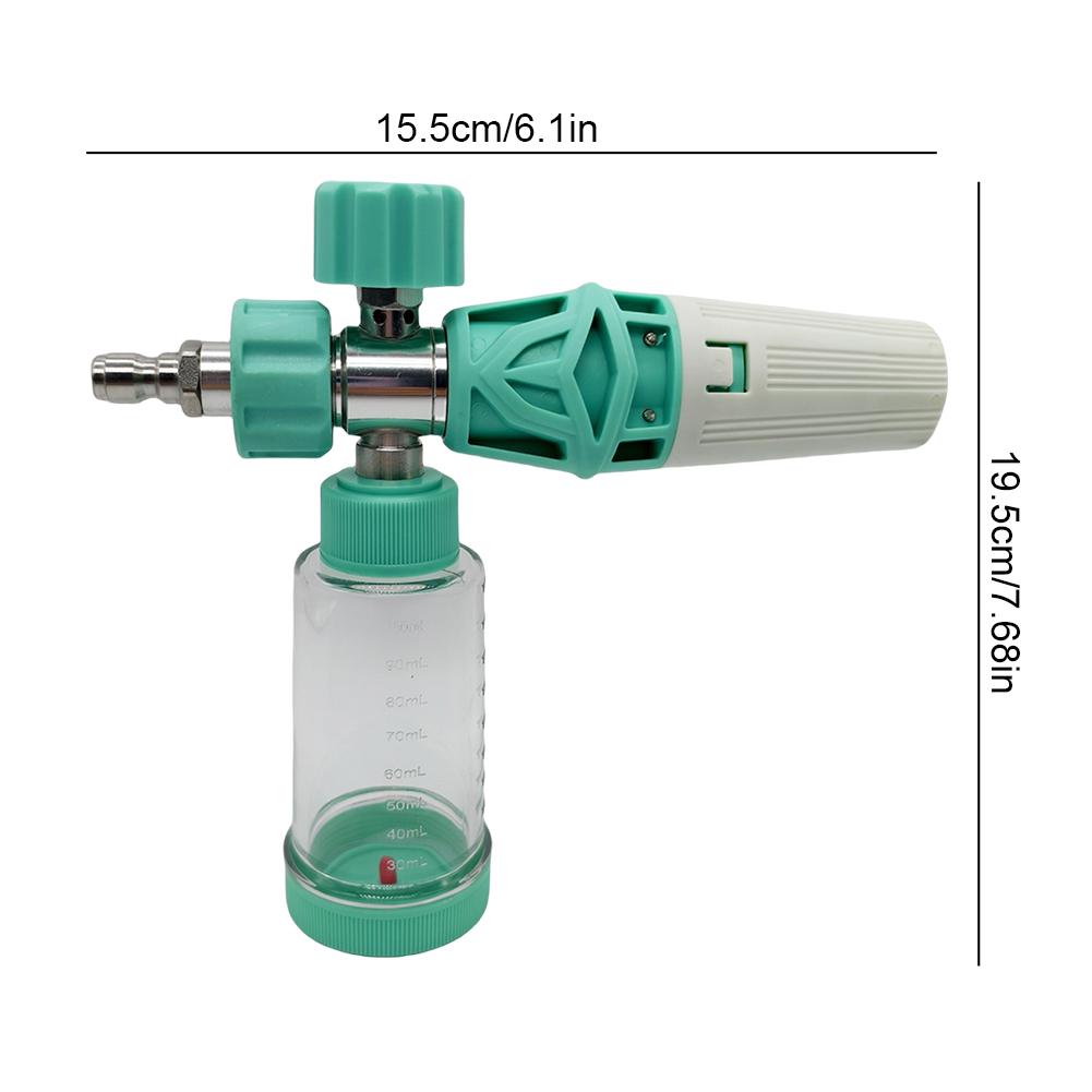 100ml Soap Foam Spray Bottle Adjustable 4500PSI Water Foam Pot with 1/4 Inch Quick Connector Foam Spray Pot for Car Wash
