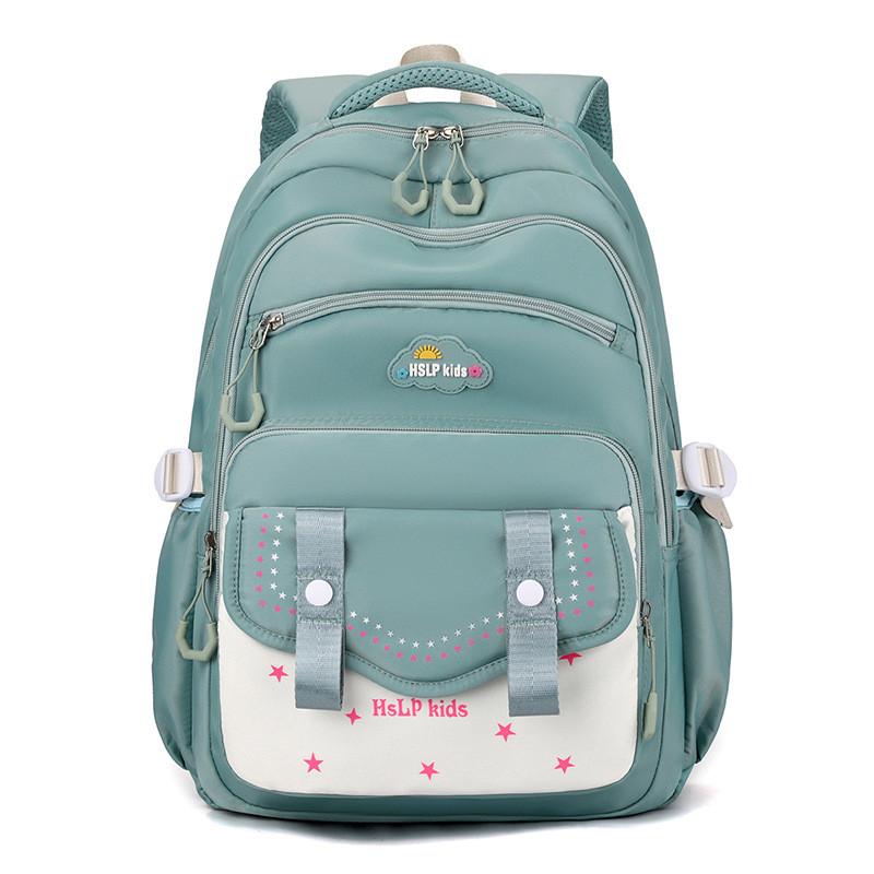 Modern And Stylish Large Capacity Backpack For Elementary School Kids Unisex Comfortable Design зелёный