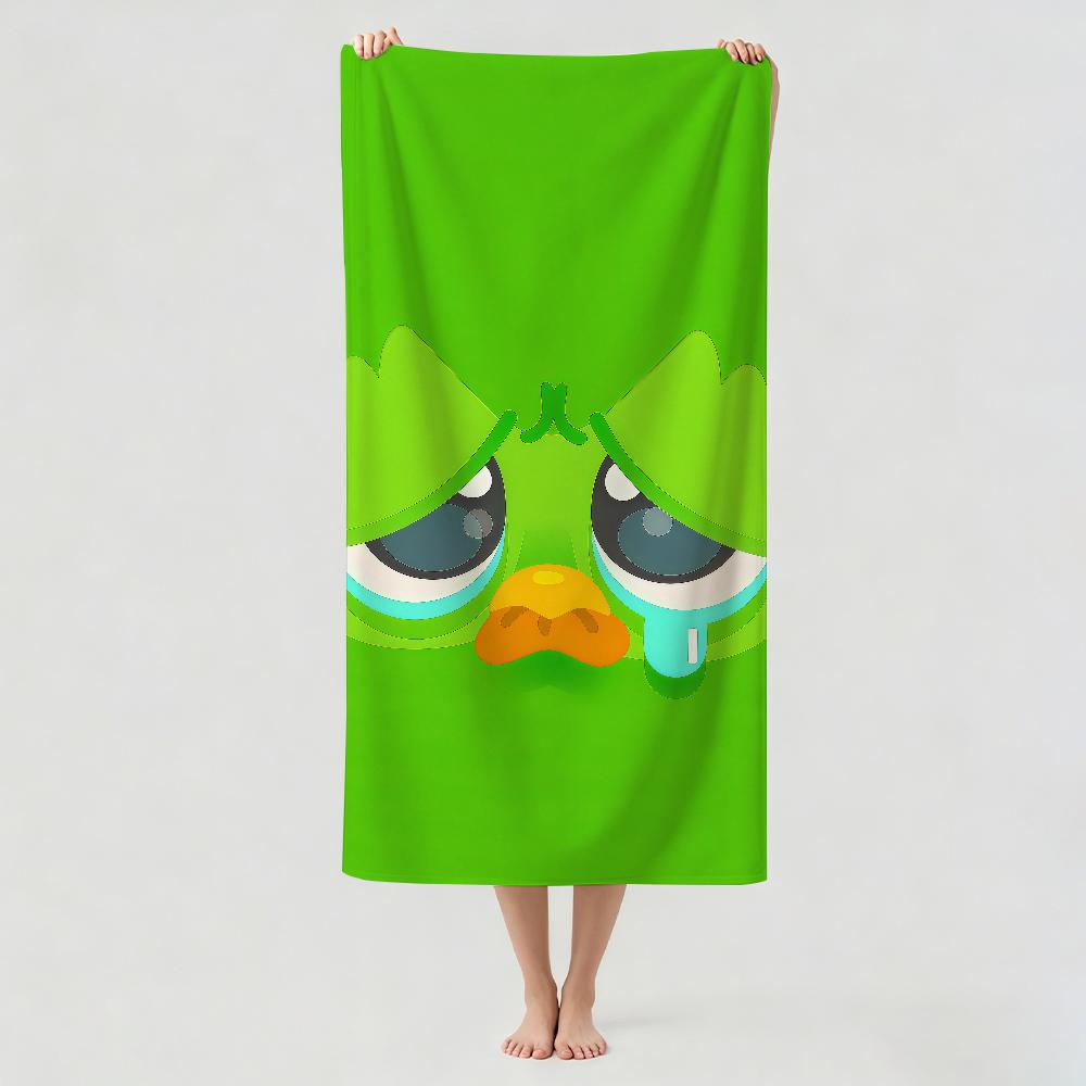 Cartoon D-Duolingo Towel Drying Bath Towel Applicable To Light Swimming Camping Yoga Beach Out