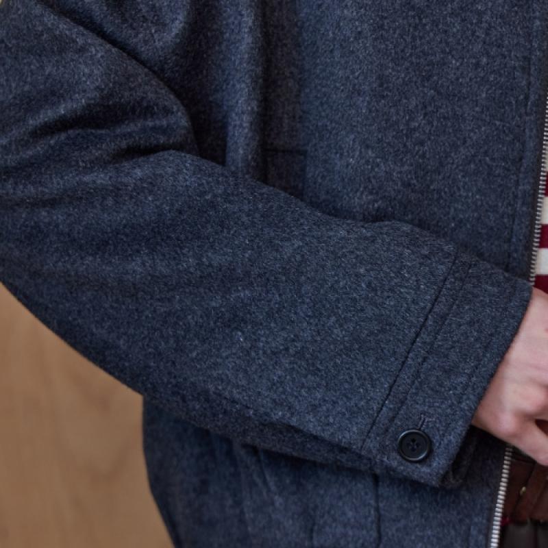 Maxza Handmade Shirt Collar Zip Up Jacket Ze12hj004nh