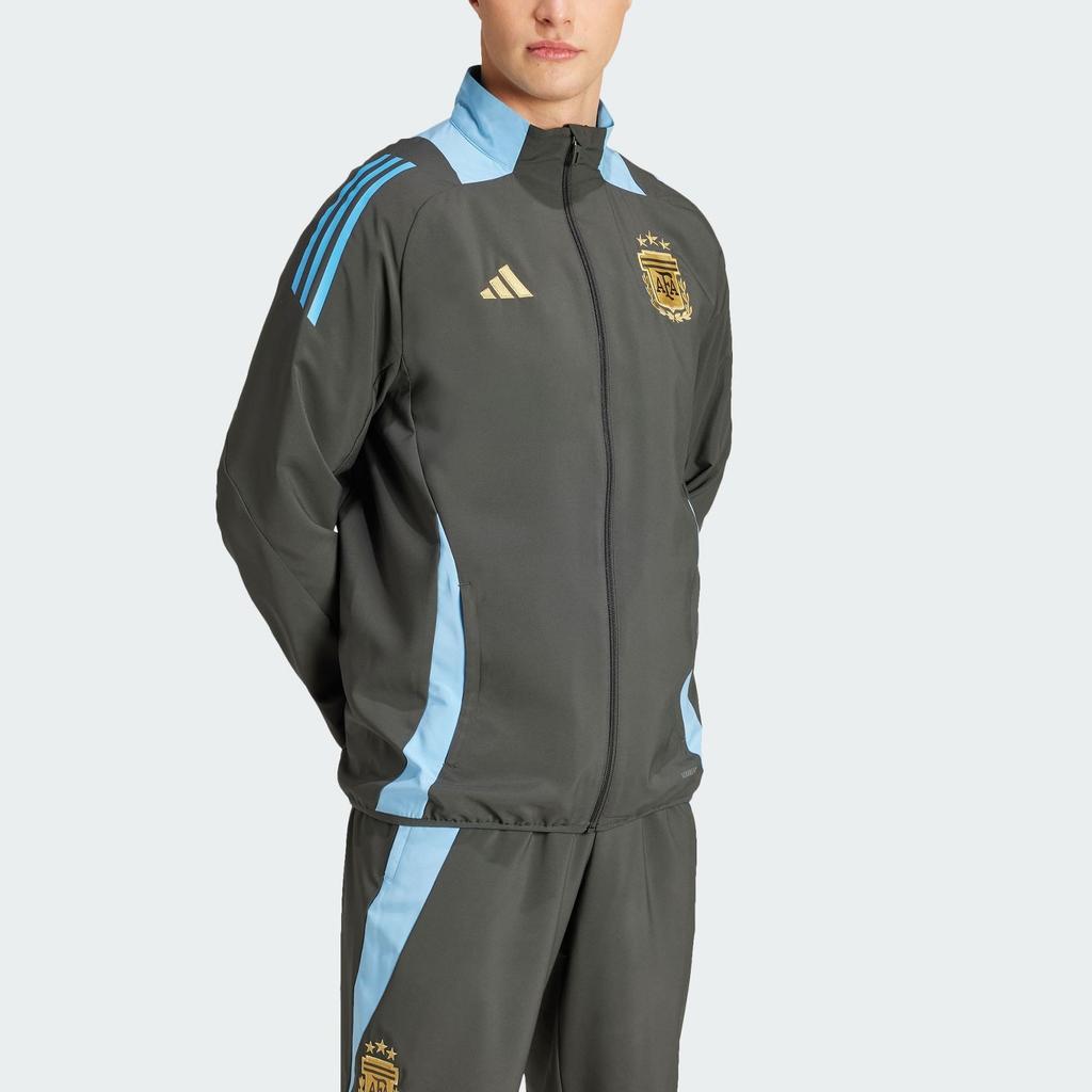 Adidas Argentina Tiro 24 Soutěžní bunda se stojáčkem Pánská bunda Karbonově černá IQ0805
