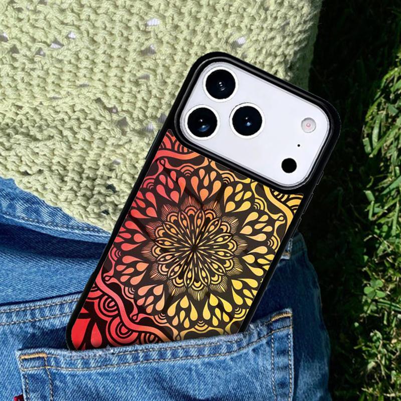 Mandala Flower Totem Soft Mobile Phone Case Compatible with IPhone 17 16 15 14 13 12 11Pro Max 17 Air Cover