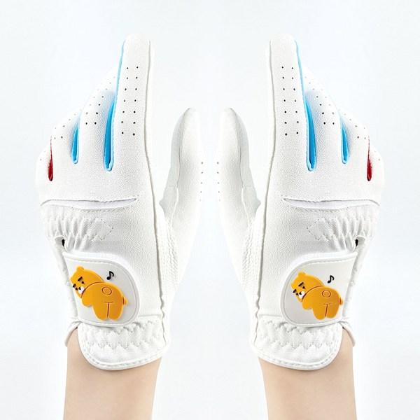 

Двуручные перчатки для гольфа Kakao Friends Golf Ryan Lycra Junior, белые, лучший персонаж Кореи