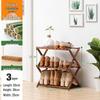 Compact Wooden Shoe Storage Rack: Multi-Layer, Dustproof Shoe Cabinet for Dorm or Entryway