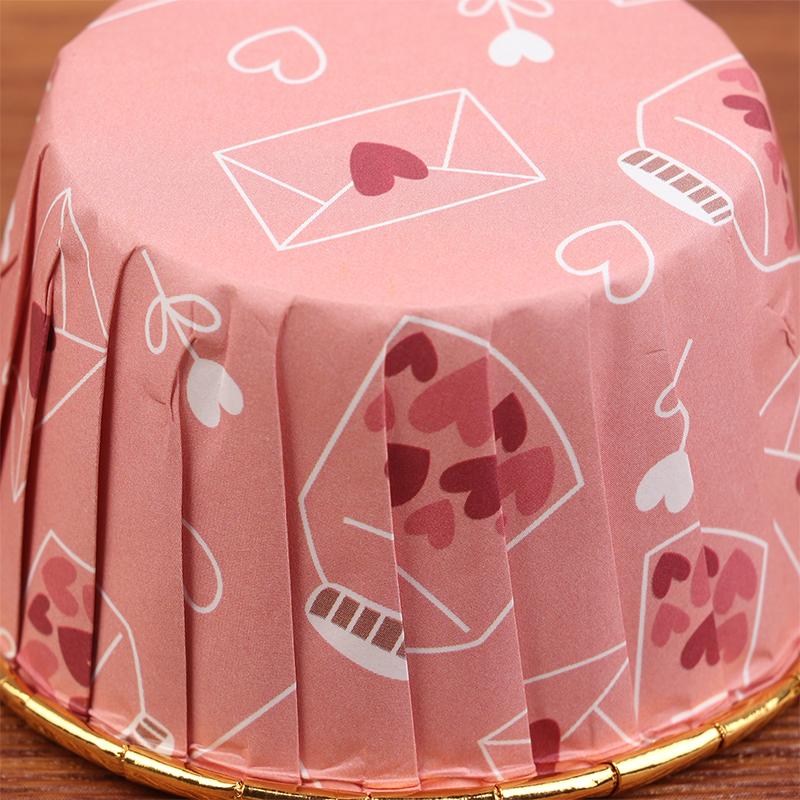 50Pcs/Set Disposable Cupcake Cups Or Lids Disposable Muffin Cups Heat Resistant Glossy Cupcake Liners Diy Baking Supplies