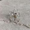 Opening Finger Rings Adjustable Finger Rings Hollow Flower Open Rings Finger Jewelry Copper Texture for Fashion Lover