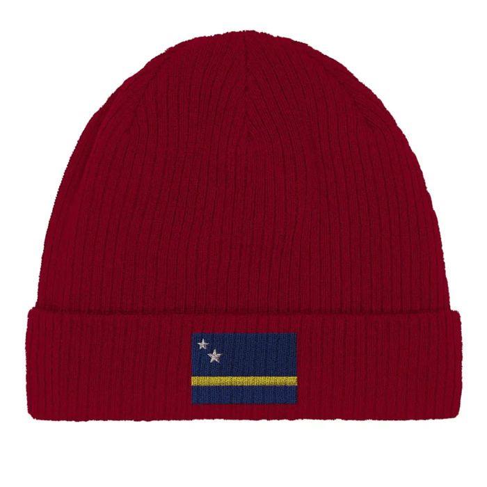 Bonnet Drapeau Curaçao en Rouge