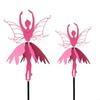 Y5JC Pinwheels for Yard and Garden Flower Fairy Dancing Wind Spinners Amidst Wind Spinners Garden Statue Metal Ballerinas