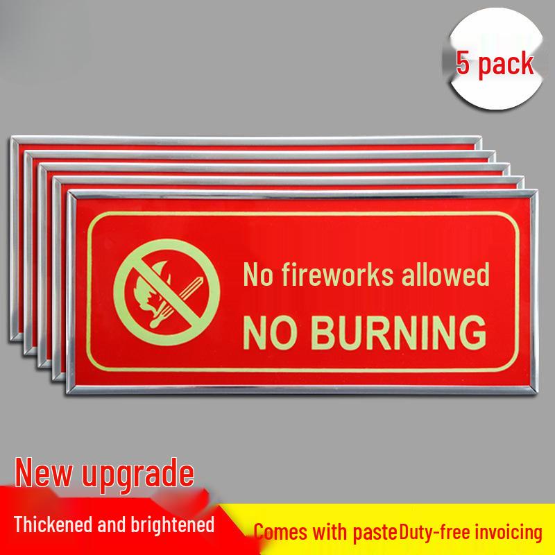 Glow-in-the-Dark Fire Exit Safety Sticker - No Electricity Needed for Stairwell Evacuation