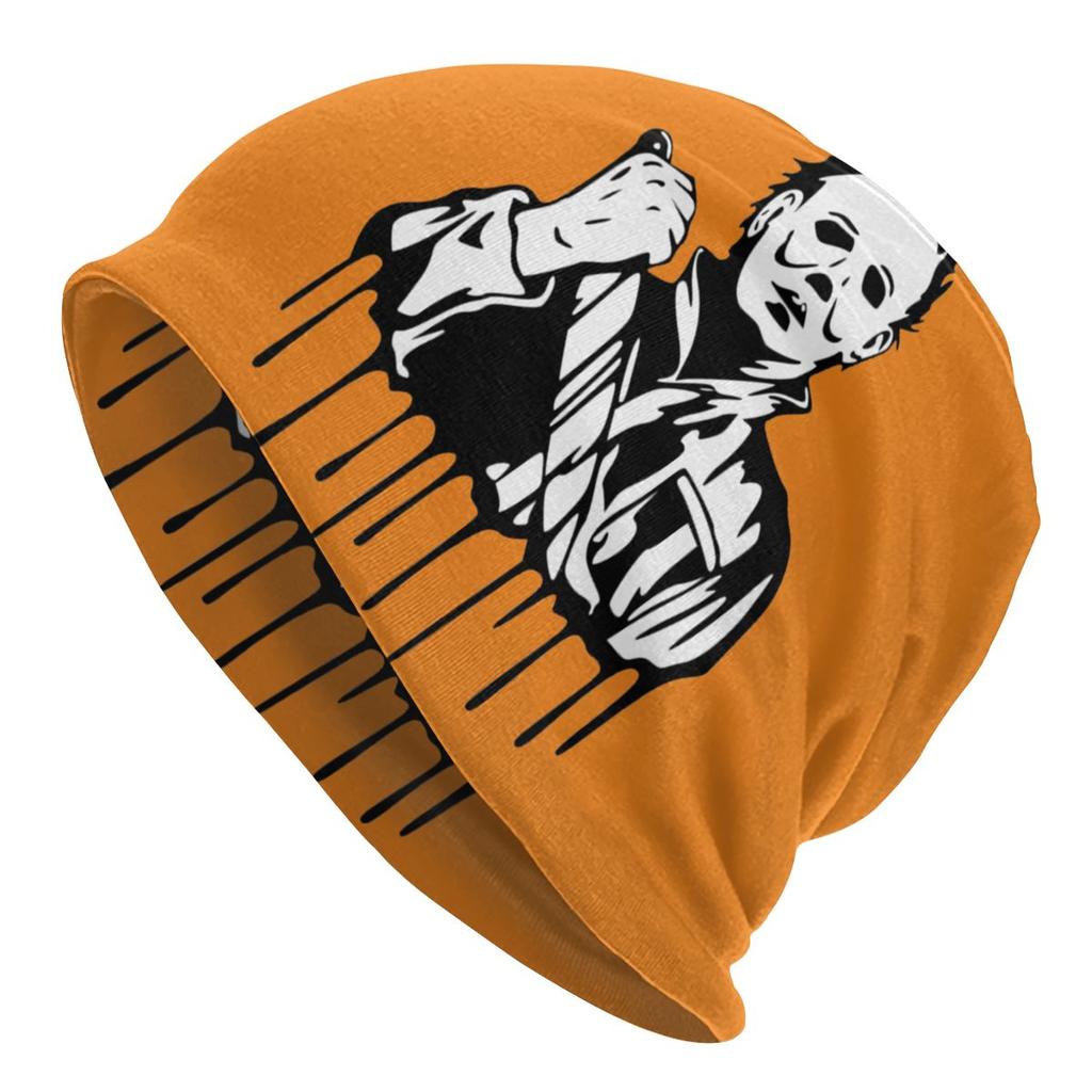 Michael Myers Knives Halloween Scary Movie Bonnet Beanie Knitted Hat Unisex Women Cool Winter Warm Skullies Beanies Cap for Ski