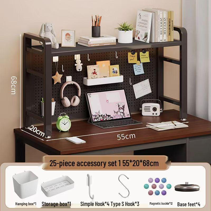 Iron Art Pegboard Bookshelf & Desk Organizer for Home or Dorm