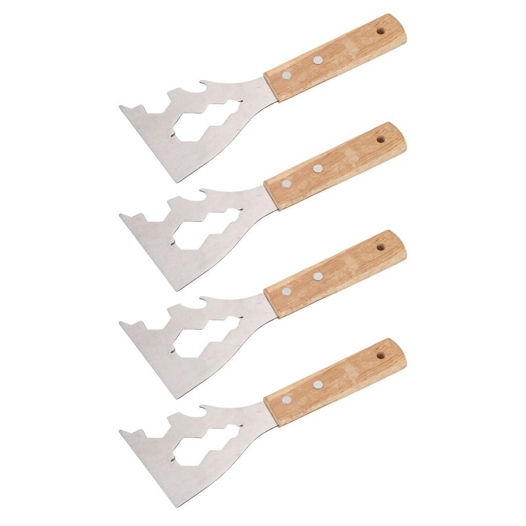 Paint Scraper 10 In 1 Design Multifunctional Ergonomic Wooden Handle Portable Metal Painting Scraper