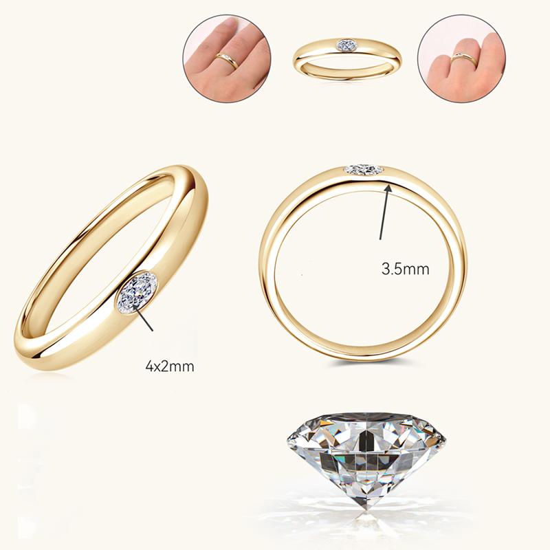 Smyoue 0.15-0.2CT Princess Cut Moissanite Rings for Women Engagement Bride Jewelry 100% S925  Silver Birthday Gift GRA