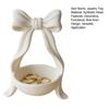 Bow Jewelry Tray Decorative Bow Knot Key Dish Tray Resin Jewelry Dish Tray Rings Earrings Holder Trinket Dish Gift for Mom Friend Wife Sister