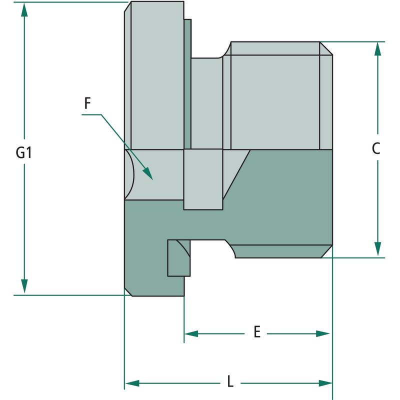 Threaded Plug G1.1/4" =22.5mm 250bar