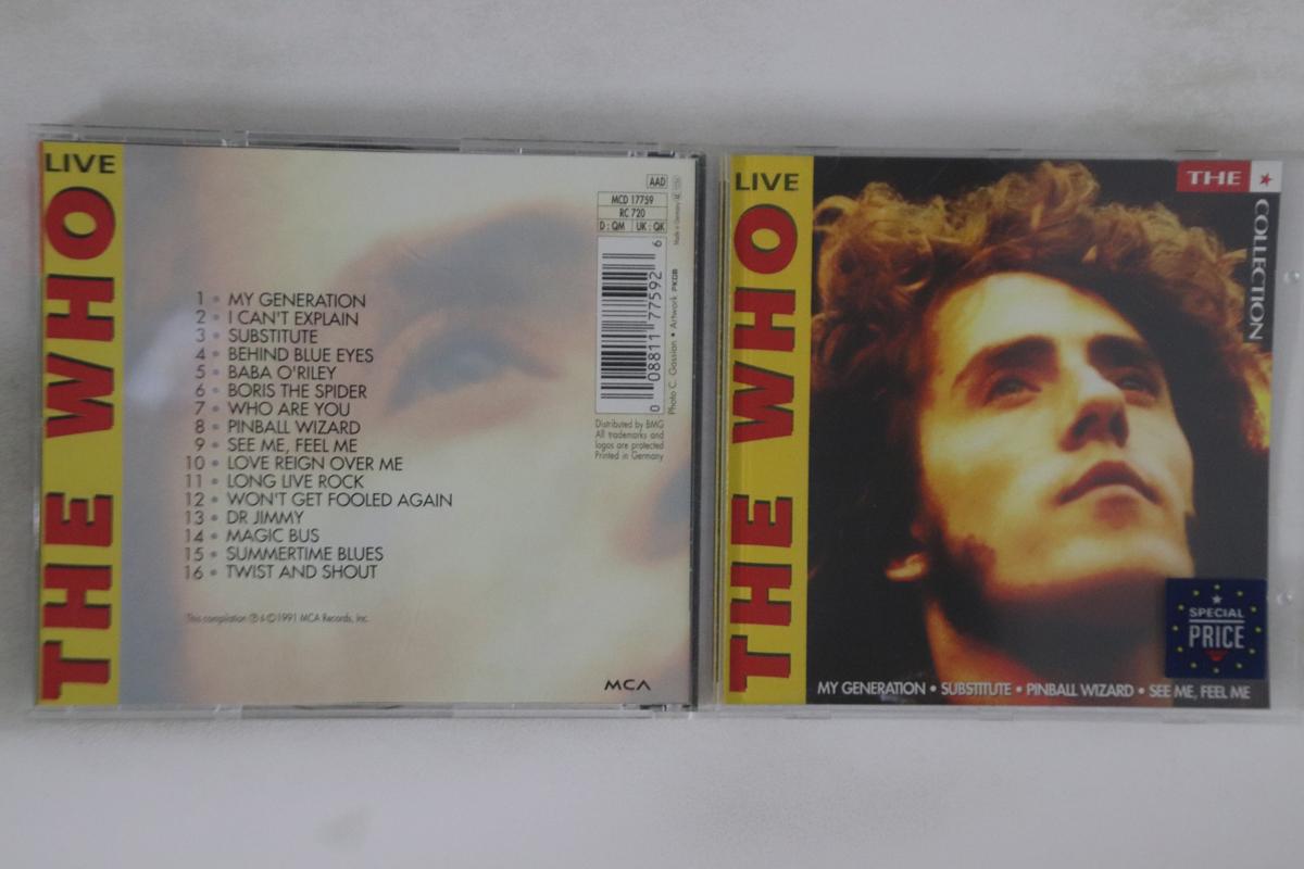 

CD WHO - Who Live MCD17759 MCA 1991 Europe Rock Used