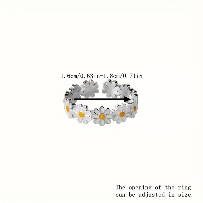 High-End Daisy Open Ring, Adjustable Flower Ring for Women – Simple & Elegant Daily Jewelry