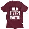 Old Lives Matter Distressed T-Shirt Unisex Kurzarm Lustige Humor Zitate T-Shirt Locker Oversized 100% Baumwolle T-Shirts