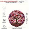 2D Flat Round Tree Acrylic Decoration Sign, Pink, Red, Purple Heart Leaves Design, Suitable for Wall Decoration, Porch, Room, Villa, Accents Home, Hal