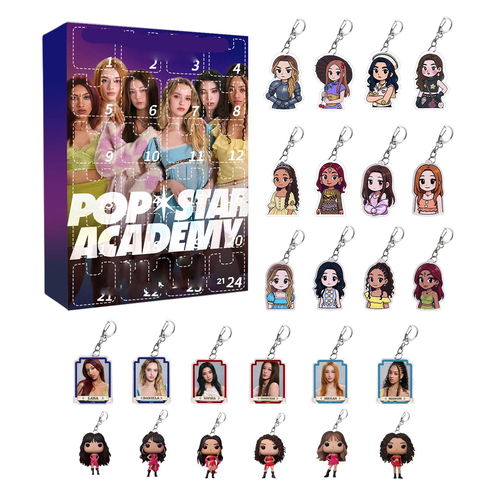 

2D Acrylic Flat Mystery Box, Containing 24 Pendants, Perfect As A Holiday Gift. One Size